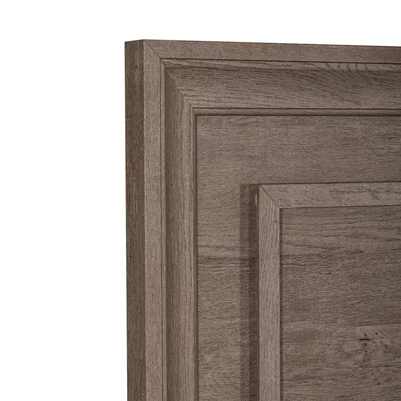 Lit de rangement King avec finition Greystone – Lit plateforme avec tiroirs intégrés