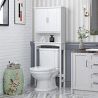 Meuble de rangement WC – Étagère de salle de bain et économiseur d'espace, Blanc