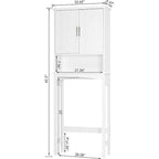 Meuble de rangement WC – Étagère de salle de bain et économiseur d'espace, Blanc