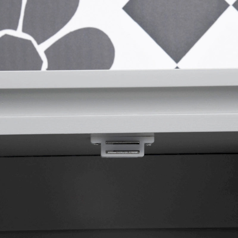 Meuble de rangement pour toilettes avec deux portes shaker – Gris, 28Lx8Px65H