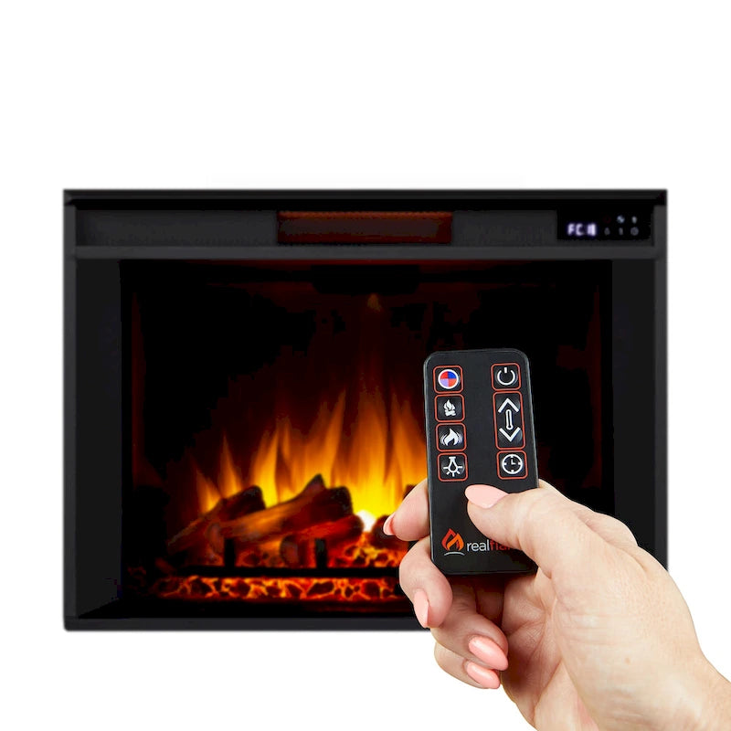 Meuble TV avec cheminée électrique de 81 po – Blanc, 6 couleurs de flammes, chauffe 93 m²