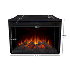 Meuble TV avec cheminée électrique de 81 po – Blanc, 6 couleurs de flammes, chauffe 93 m²