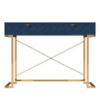 Bureau d'écriture brillant pour bureau à domicile avec tiroirs de rangement – Table d'étude moderne