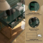 Bureau d'écriture brillant pour bureau à domicile avec tiroirs de rangement – Table d'étude moderne