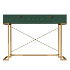 Bureau d'écriture brillant pour bureau à domicile avec tiroirs de rangement – Table d'étude moderne