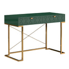 Bureau d'écriture brillant pour bureau à domicile avec tiroirs de rangement – Table d'étude moderne