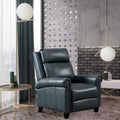 Fauteuil inclinable de club en cuir véritable – Clous décoratifs en laiton, capacité de 136 kg