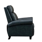 Fauteuil inclinable de club en cuir véritable – Clous décoratifs en laiton, capacité de 136 kg
