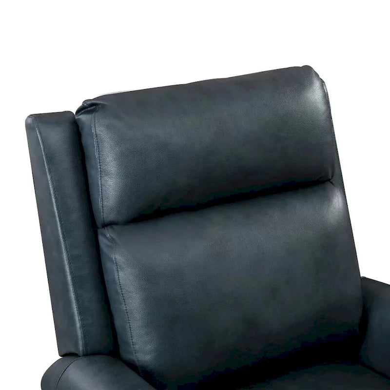 Fauteuil inclinable de club en cuir véritable – Clous décoratifs en laiton, capacité de 136 kg