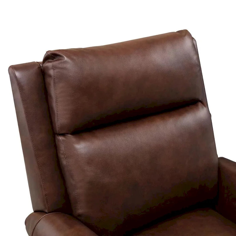 Fauteuil inclinable de club en cuir véritable – Clous décoratifs en laiton, capacité de 136 kg