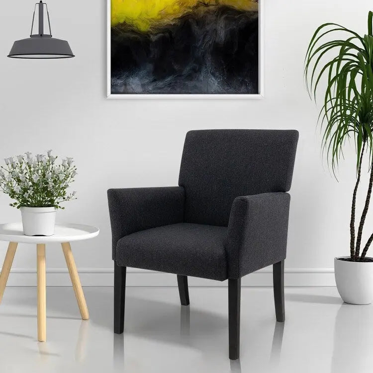 Chaise de réception pour visiteur, fauteuil de salle d'attente - 27,5 x 23 x 35,5 (L x l x H)