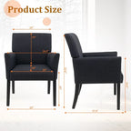 Chaise de réception pour visiteur, fauteuil de salle d'attente - 27,5 x 23 x 35,5 (L x l x H)