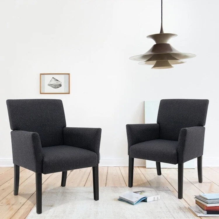 Chaise de réception pour visiteur, fauteuil de salle d'attente - 27,5 x 23 x 35,5 (L x l x H)