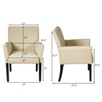 Chaise de réception pour visiteur, fauteuil de salle d'attente - 27,5 x 23 x 35,5 (L x l x H)