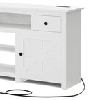 Meuble TV de ferme de 70 po avec prise de courant – Convient aux téléviseurs jusqu'à 80", 70 long. x 15,5 larg. x 30 haut.