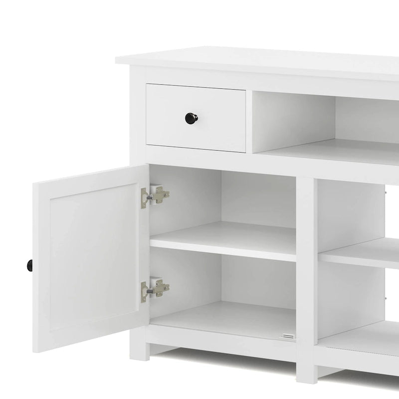 Meuble TV de ferme de 70 po avec prise de courant – Convient aux téléviseurs jusqu'à 80", 70 long. x 15,5 larg. x 30 haut.