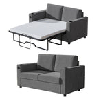 Canapé-lit convertible avec matelas en mousse à mémoire de forme, porte-gobelet et port USB