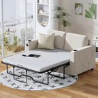 Canapé-lit convertible avec matelas en mousse à mémoire de forme, porte-gobelet et port USB