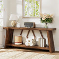 Table d'appoint avec 2 paniers pliables en écorce de maïs – Plateau aspect marbre, Chocolat Noir