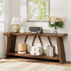 Table d'appoint avec 2 paniers pliables en écorce de maïs – Plateau aspect marbre, Chocolat Noir