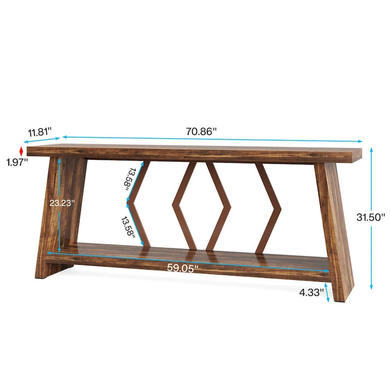 Table d'appoint avec 2 paniers pliables en écorce de maïs – Plateau aspect marbre, Chocolat Noir