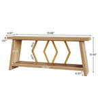 Table d'appoint avec 2 paniers pliables en écorce de maïs – Plateau aspect marbre, Chocolat Noir
