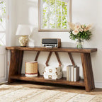 Table d'appoint avec 2 paniers pliables en écorce de maïs – Plateau aspect marbre, Chocolat Noir