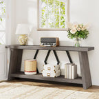 Table d'appoint avec 2 paniers pliables en écorce de maïs – Plateau aspect marbre, Chocolat Noir