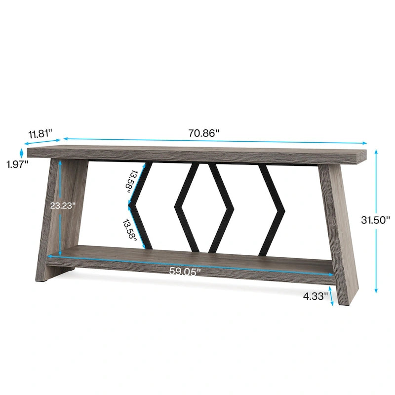 Table d'appoint avec 2 paniers pliables en écorce de maïs – Plateau aspect marbre, Chocolat Noir