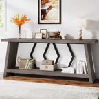Table d'appoint avec 2 paniers pliables en écorce de maïs – Plateau aspect marbre, Chocolat Noir