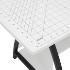 Bureau de couture domestique avec plateau quadrillé et tablette rabattable en option – Bureau à domicile double usage