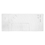 Bureau de couture domestique avec plateau quadrillé et tablette rabattable en option – Bureau à domicile double usage