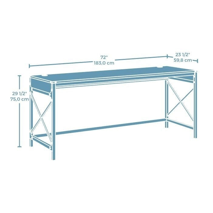 Bureau de direction 72x24 – Chêne Carbonne, résistant aux rayures, gestion des câbles