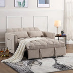 Canapé-lit convertible en tissu capitonné inclinable, longueur 76,5 po
