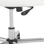 Chaise de bureau mi-hauteur en cuir – Piètement chromé, hauteur réglable, capacité de 125 kg