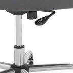 Chaise de bureau mi-hauteur en cuir – Piètement chromé, hauteur réglable, capacité de 125 kg